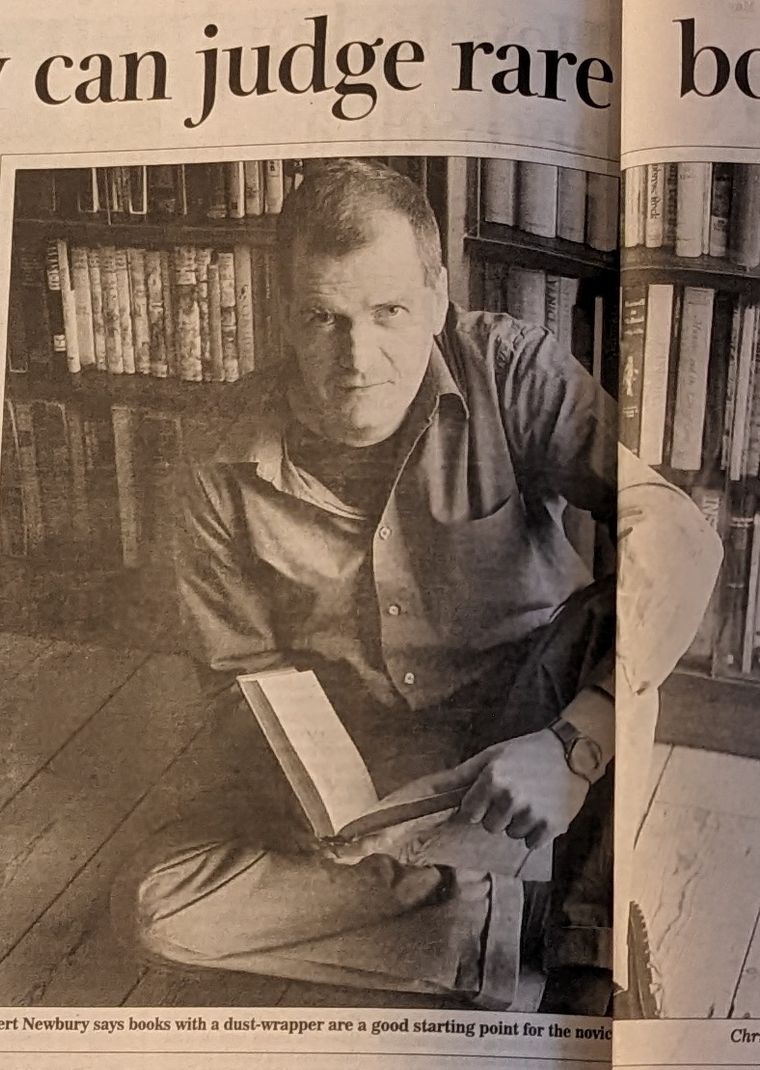 Rob in a newspaper feature: “You really can judge rare books by their dust-jackets”