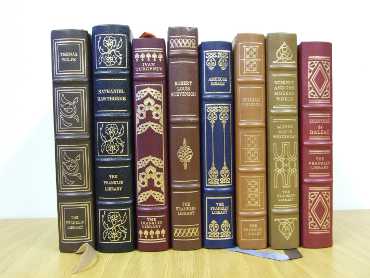 Franklin Library books in their leather bindings